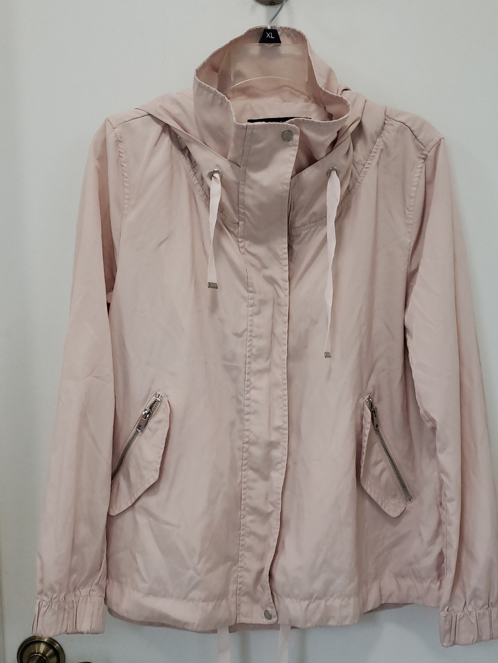 〰️Zara Basics〰️ Blush Hooded Windbreaker Jacket L